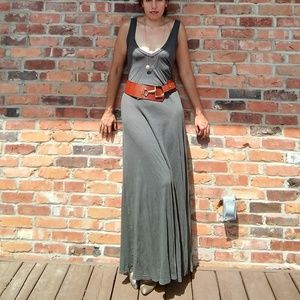 James Perse 100% Organic Cotton Dark Sage Dress